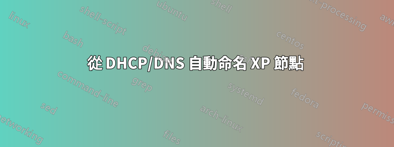 從 DHCP/DNS 自動命名 XP 節點