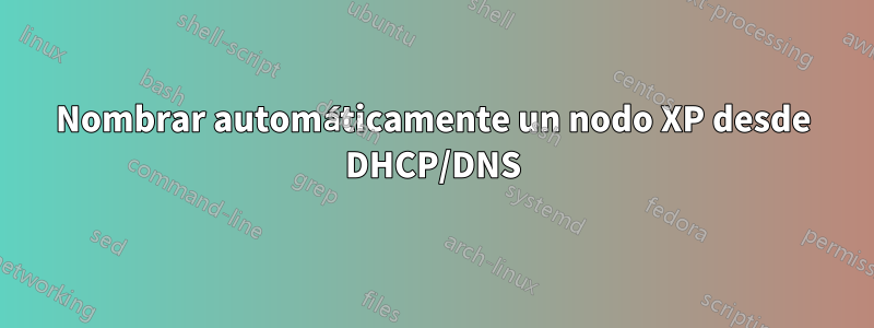 Nombrar automáticamente un nodo XP desde DHCP/DNS