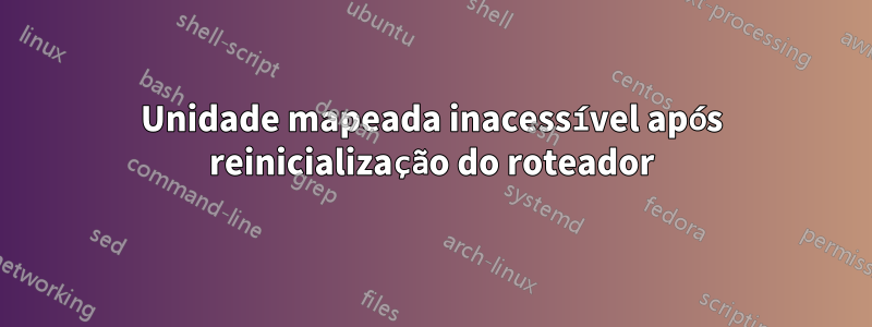 Unidade mapeada inacessível após reinicialização do roteador