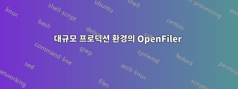 대규모 프로덕션 환경의 OpenFiler