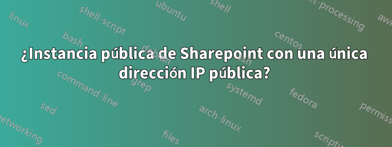¿Instancia pública de Sharepoint con una única dirección IP pública?