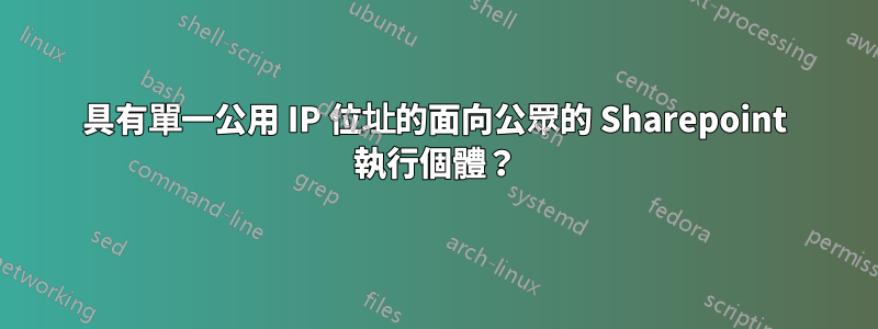 具有單一公用 IP 位址的面向公眾的 Sharepoint 執行個體?
