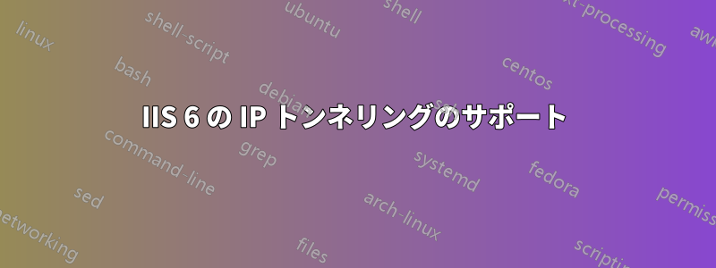 IIS 6 の IP トンネリングのサポート