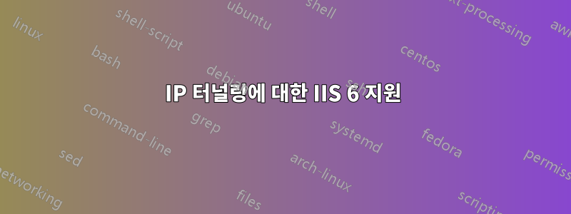 IP 터널링에 대한 IIS 6 지원