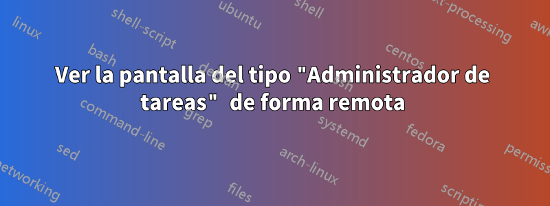 Ver la pantalla del tipo "Administrador de tareas" de forma remota