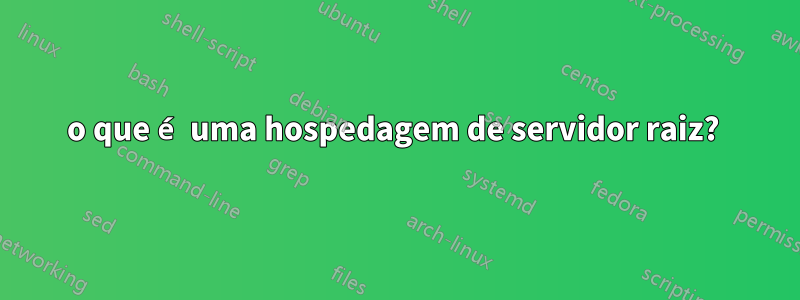 o que é uma hospedagem de servidor raiz? 
