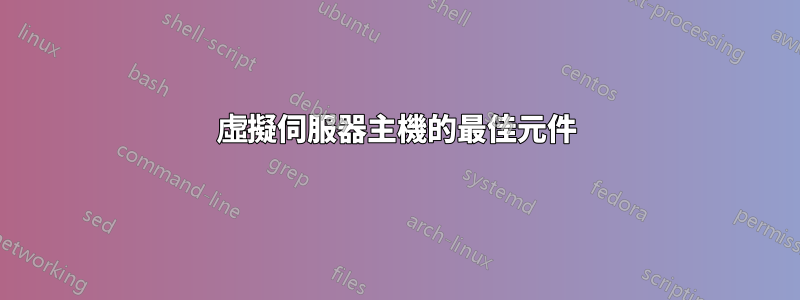 虛擬伺服器主機的最佳元件