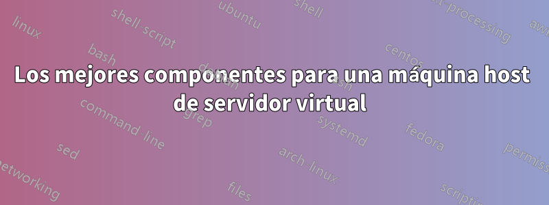 Los mejores componentes para una máquina host de servidor virtual 