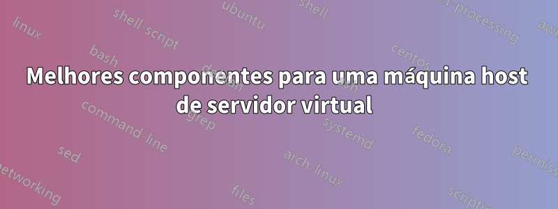 Melhores componentes para uma máquina host de servidor virtual 