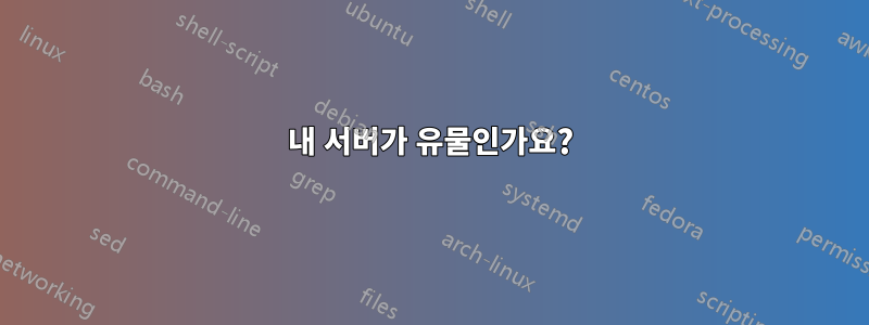 내 서버가 유물인가요?