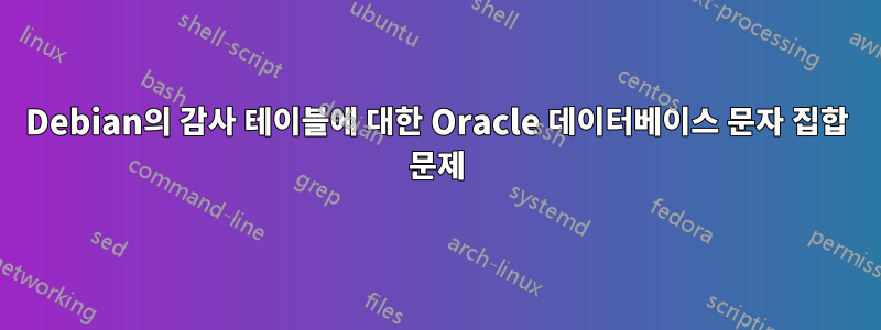 Debian의 감사 테이블에 대한 Oracle 데이터베이스 문자 집합 문제