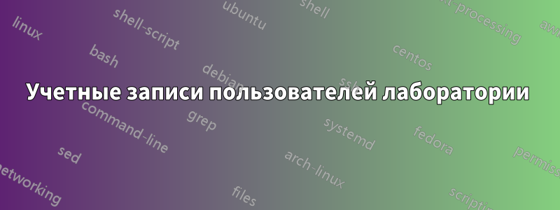 Учетные записи пользователей лаборатории