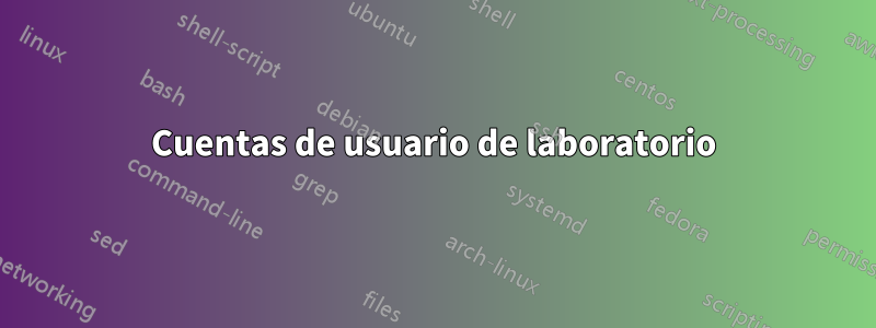 Cuentas de usuario de laboratorio
