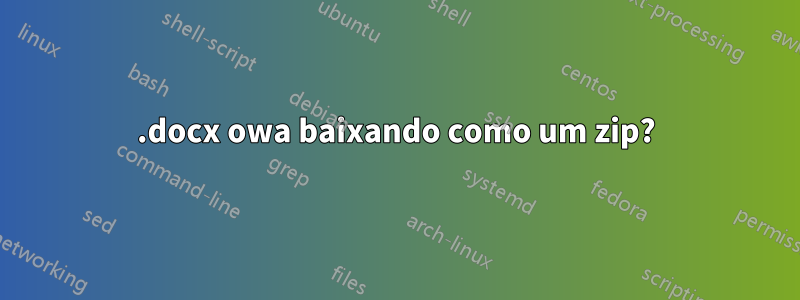 .docx owa baixando como um zip?