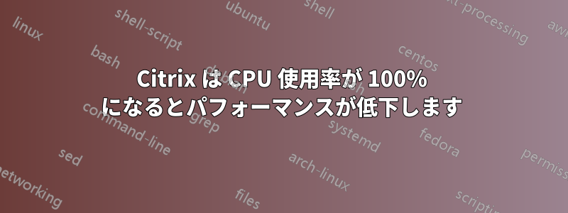Citrix は CPU 使用率が 100% になるとパフォーマンスが低下します