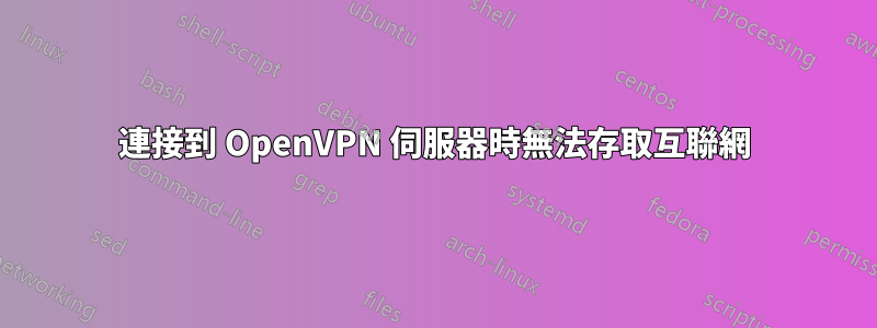 連接到 OpenVPN 伺服器時無法存取互聯網