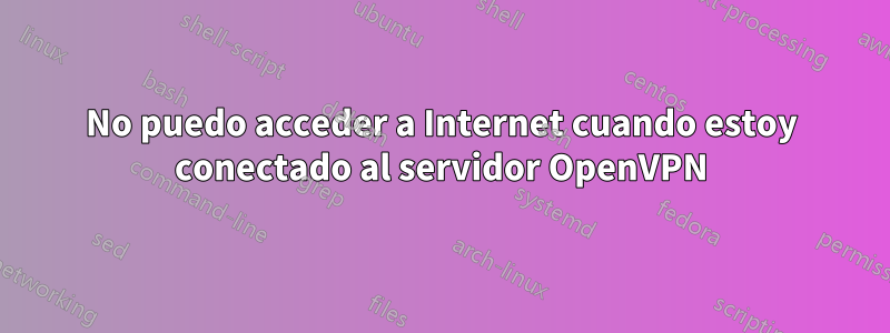 No puedo acceder a Internet cuando estoy conectado al servidor OpenVPN