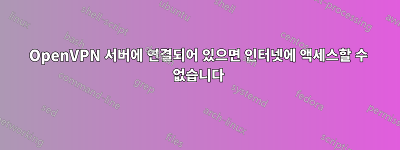 OpenVPN 서버에 연결되어 있으면 인터넷에 액세스할 수 없습니다