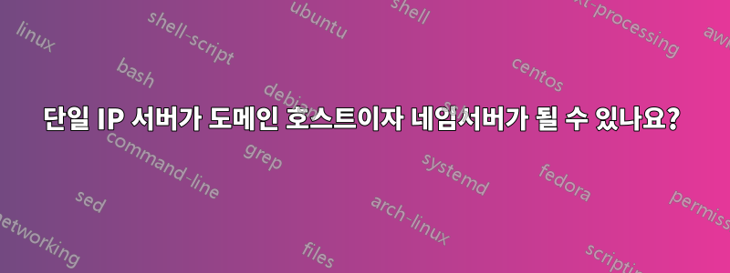 단일 IP 서버가 도메인 호스트이자 네임서버가 될 수 있나요?
