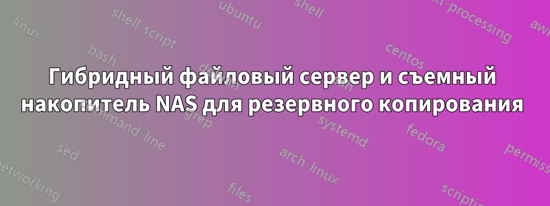 Гибридный файловый сервер и съемный накопитель NAS для резервного копирования