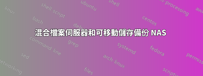 混合檔案伺服器和可移動儲存備份 NAS