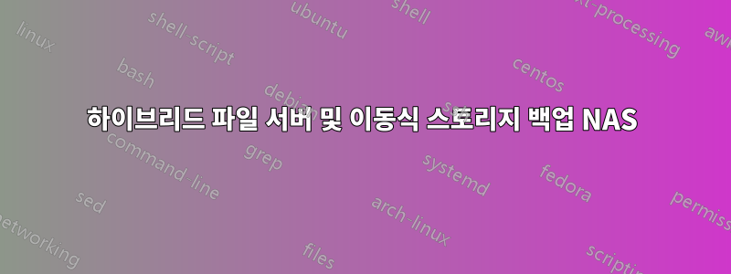 하이브리드 파일 서버 및 이동식 스토리지 백업 NAS