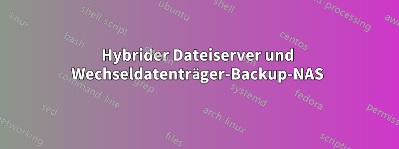 Hybrider Dateiserver und Wechseldatenträger-Backup-NAS