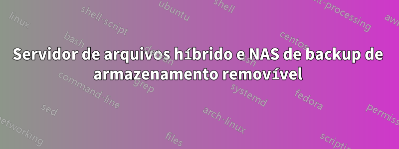 Servidor de arquivos híbrido e NAS de backup de armazenamento removível