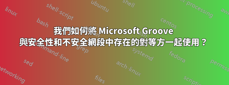 我們如何將 Microsoft Groove 與安全性和不安全網段中存在的對等方一起使用？
