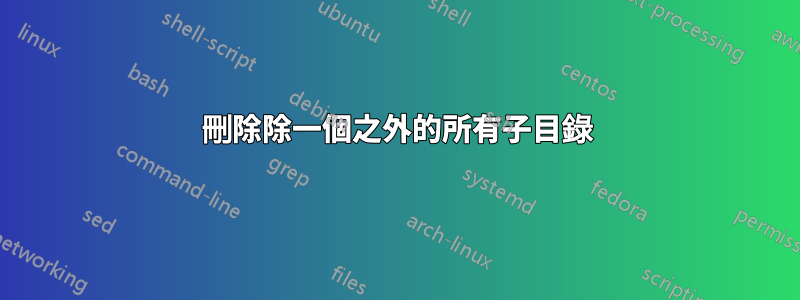 刪除除一個之外的所有子目錄