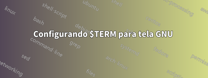 Configurando $TERM para tela GNU