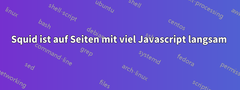 Squid ist auf Seiten mit viel Javascript langsam