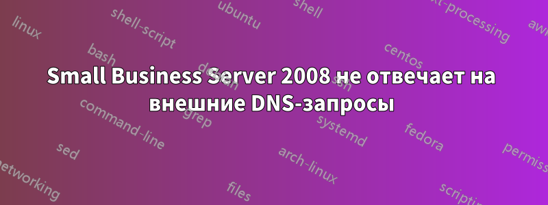 Small Business Server 2008 не отвечает на внешние DNS-запросы