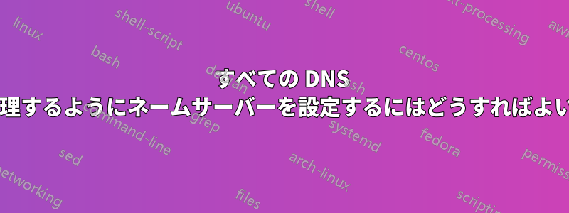 すべての DNS 要求を処理するようにネームサーバーを設定するにはどうすればよいですか?