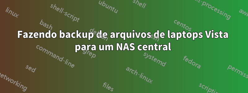 Fazendo backup de arquivos de laptops Vista para um NAS central
