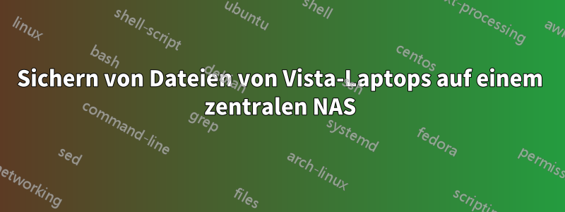 Sichern von Dateien von Vista-Laptops auf einem zentralen NAS