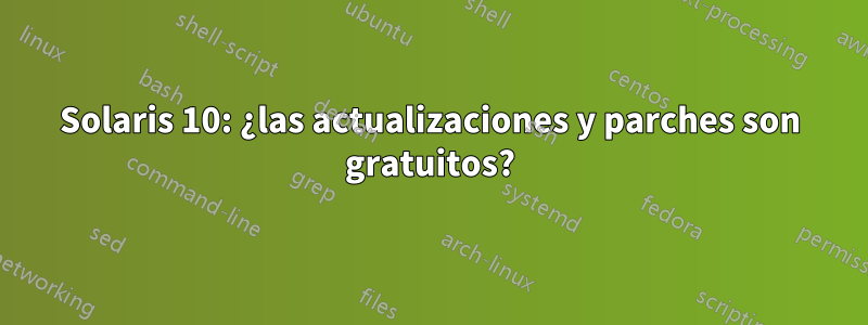 Solaris 10: ¿las actualizaciones y parches son gratuitos?