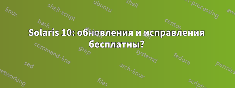 Solaris 10: обновления и исправления бесплатны?