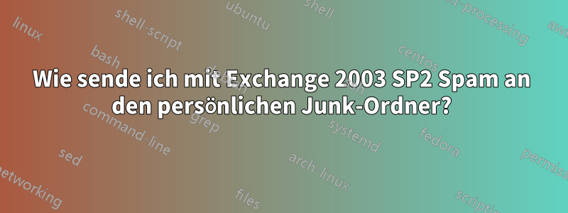 Wie sende ich mit Exchange 2003 SP2 Spam an den persönlichen Junk-Ordner?