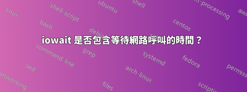 iowait 是否包含等待網路呼叫的時間？