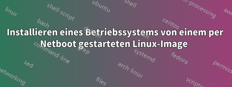 Installieren eines Betriebssystems von einem per Netboot gestarteten Linux-Image 