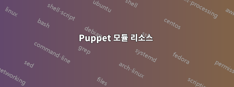 Puppet 모듈 리소스