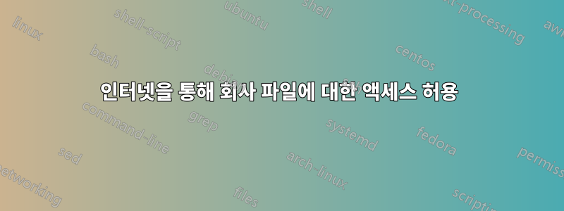 인터넷을 통해 회사 파일에 대한 액세스 허용