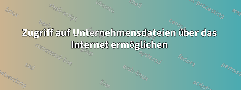 Zugriff auf Unternehmensdateien über das Internet ermöglichen