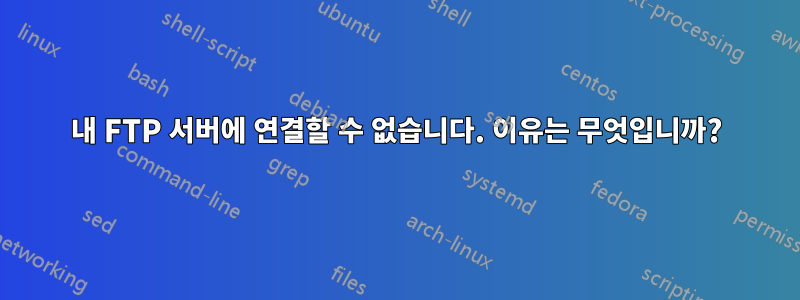 내 FTP 서버에 연결할 수 없습니다. 이유는 무엇입니까?
