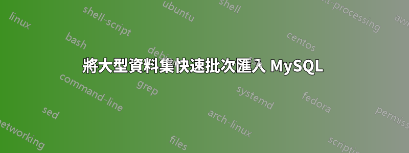 將大型資料集快速批次匯入 MySQL