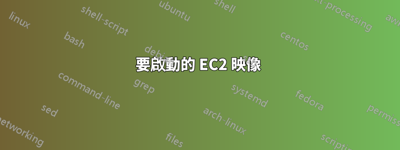 要啟動的 EC2 映像