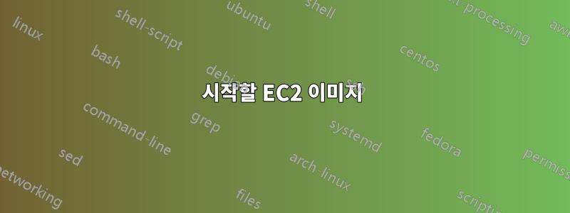시작할 EC2 이미지