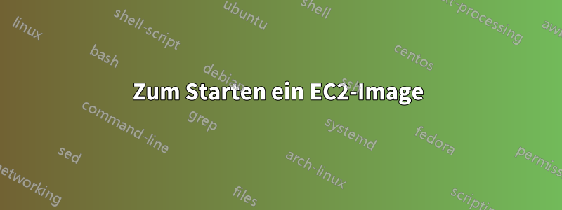 Zum Starten ein EC2-Image