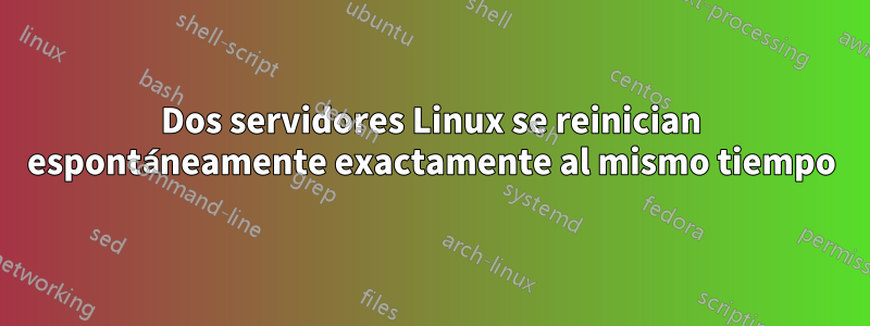 Dos servidores Linux se reinician espontáneamente exactamente al mismo tiempo